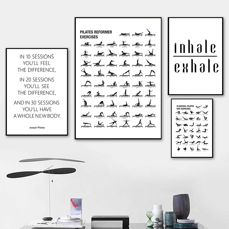 Sustainable Living Guide - Pilates allenamento grafico Poster stampe su