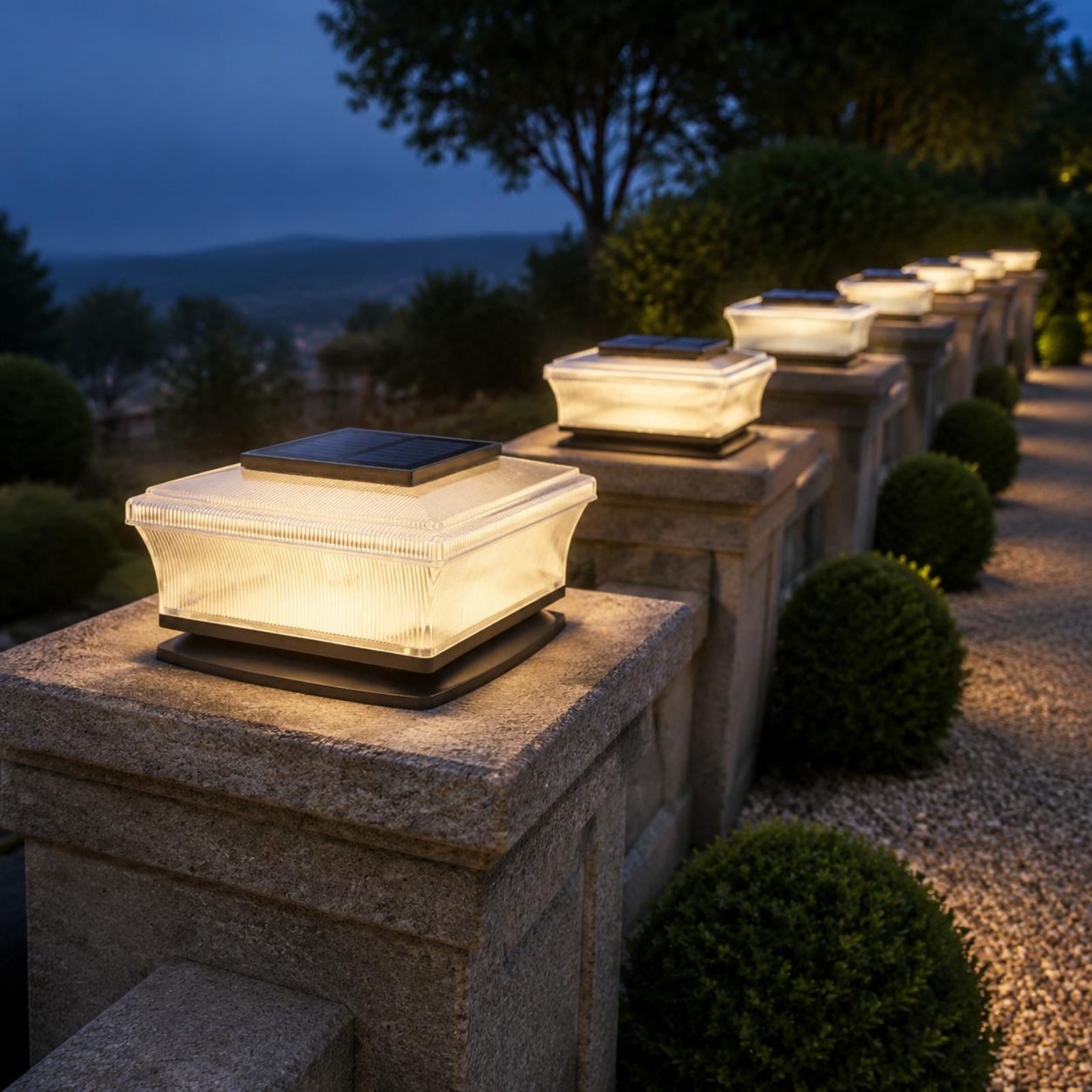 Solar Garden Light - Lampada Solare per Pali Quadrata Senza