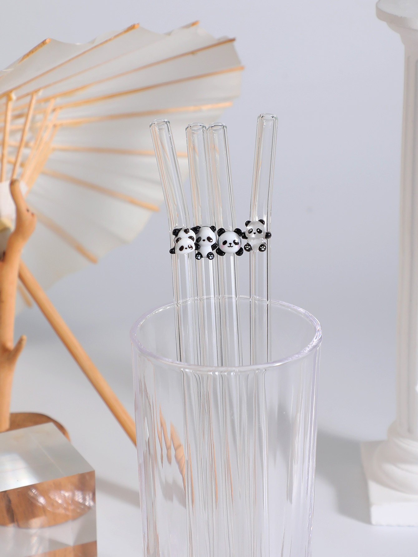 Reusable Straw - Cannuccia di vetro piegata riutilizzabile con