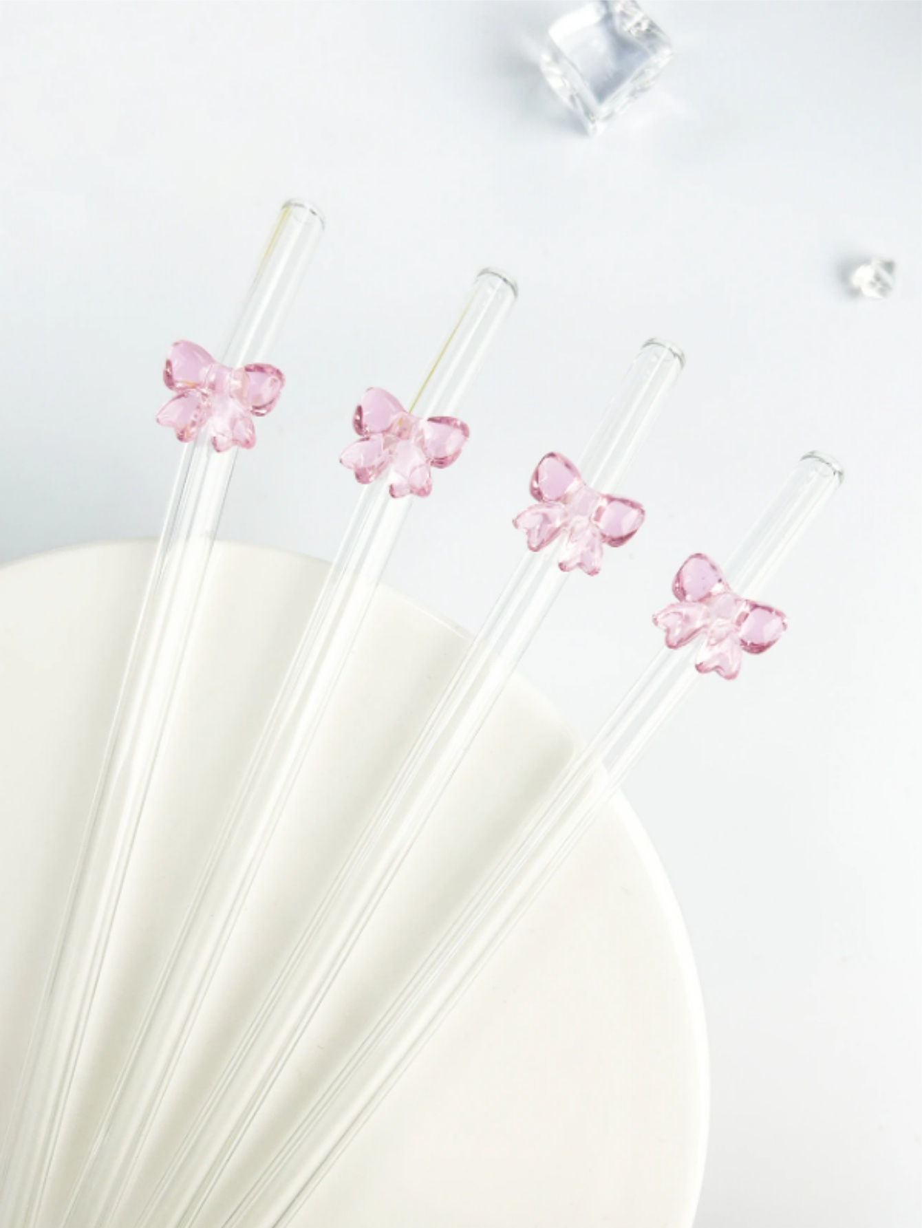 Reusable Straw - 1/6 pezzi di cannuccia di vetro