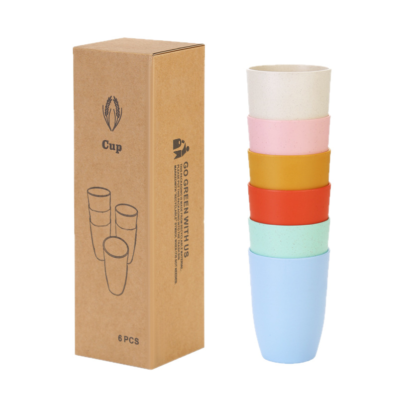 Reusable Straw - Set di 6 Bicchieri in Paglia