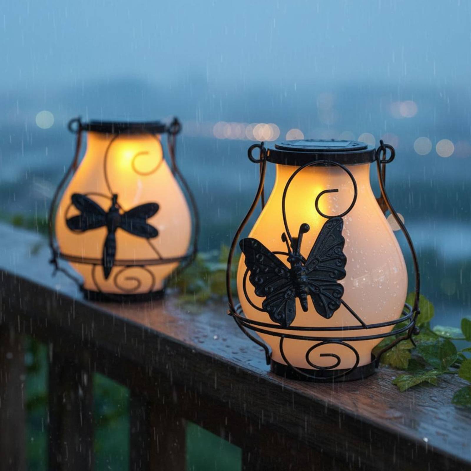 Solar Garden Light - Lanterna solare a forma di farfalla,