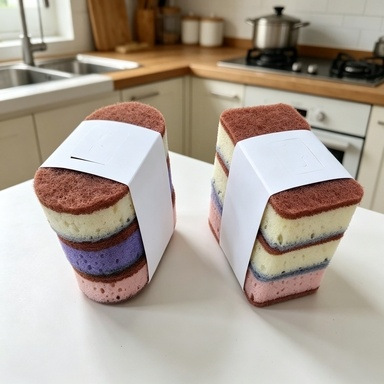 Eco Sponge - Spugna da Cucina Doppio Strato Ispessita