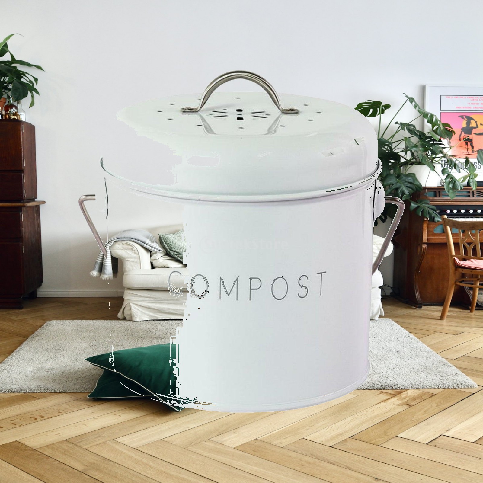 Compost Bin - Cestino da scrivania per cucina, contenitore