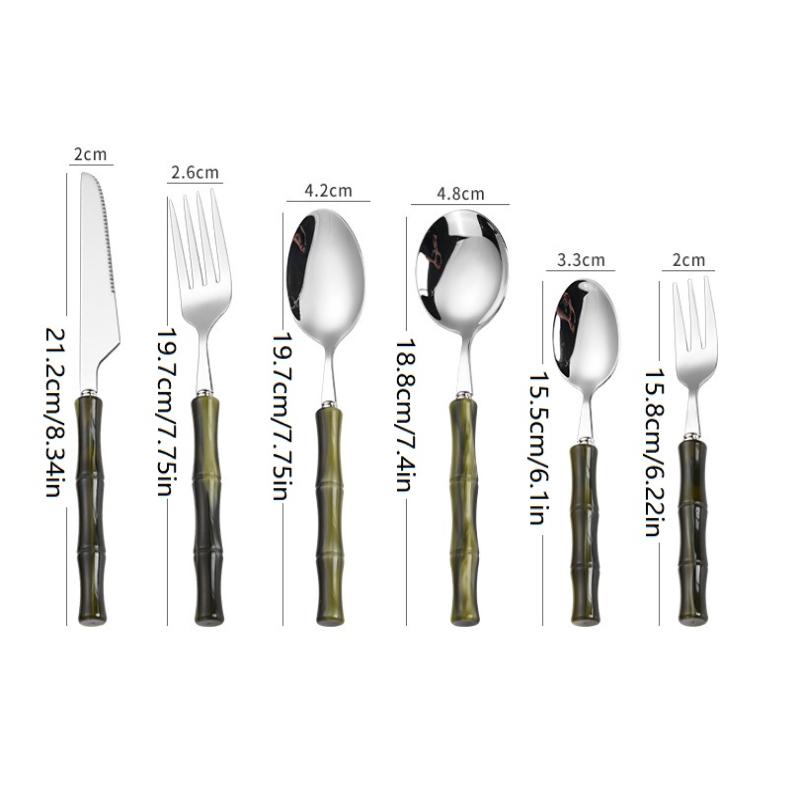 Bamboo Cutlery - Set di posate in acrilico con
