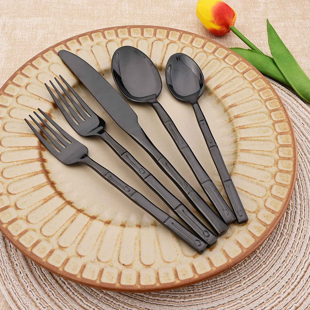 Set di posate composto da 5 pe - Bamboo Cutlery recensione e prezzo