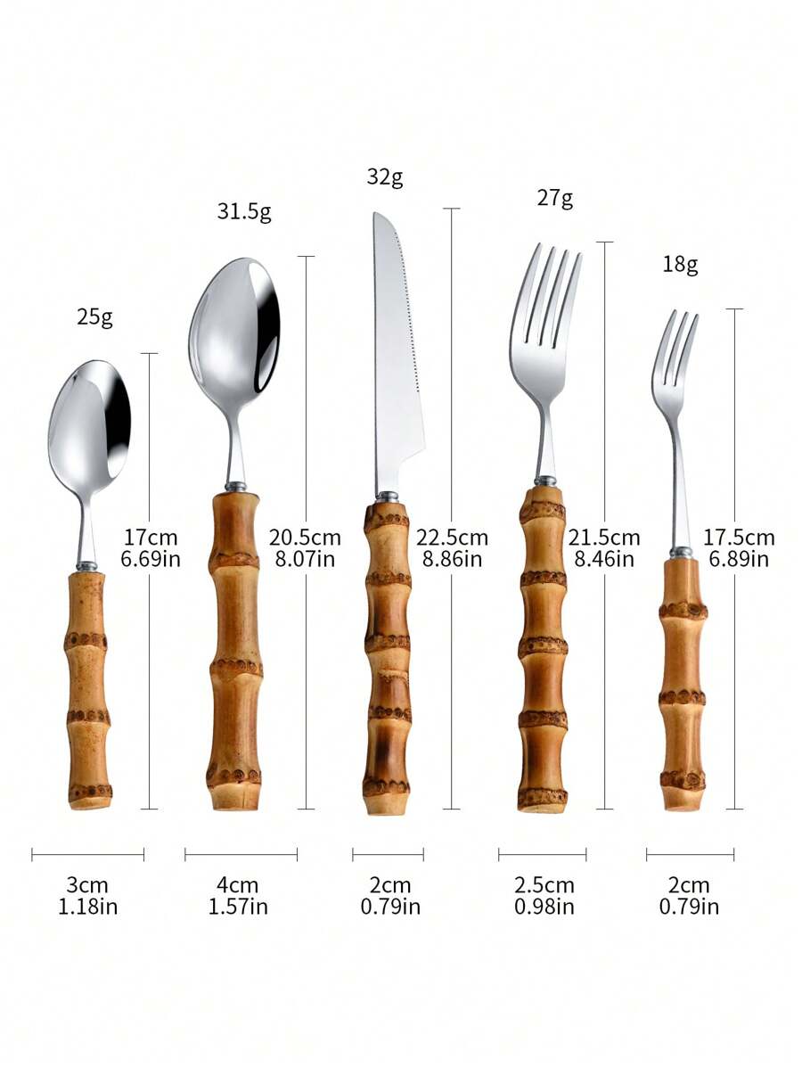 Set di posate in acciaio inoss - Bamboo Cutlery recensione e prezzo