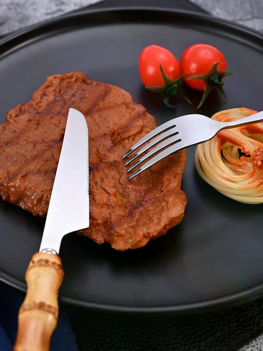 Set di posate in acciaio inoss - Bamboo Cutlery recensione e prezzo
