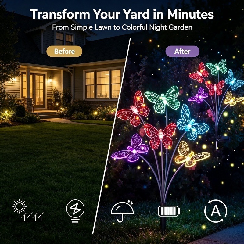 Luci a Farfalla Alimentate a E - Solar Garden Light recensione e prezzo